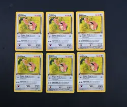 6 NM/LP+ Lickitung 1st Edition Jungle Set 38/64 Pokemon Cards - Image 1