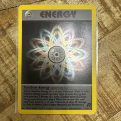 Pokemon TCG Rainbow Energy 17/82 Team Rocket 1st Edition Holo Rare LP - Image 1
