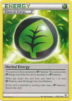 Pokemon - Herbal Energy - 103/111 - Uncommon - XY - Furious Fists - NM - Image 1
