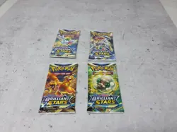 Pokemon Brilliant Stars Booster Packs 4 Packs\ SEALED - Complete Art Set! - Image 1