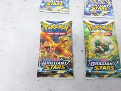 Pokemon Brilliant Stars Booster Packs 4 Packs\ SEALED - Complete Art Set! - Image 2