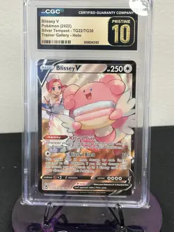POKEMON CGC PRISTINE 10 BLISSEY V ALTERNATE ART TG22/TG30 SILVER TEMPEST - Image 1