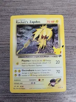 Rocket's Zapdos - 15/132 - Pokemon Celebrations Classic Collection Holo Rare NM - Image 1