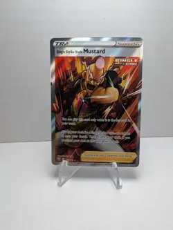 Single Strike Style Mustard 163/163 Holo Ultra Rare Battle Styles Pokemon TCG NM - Image 1