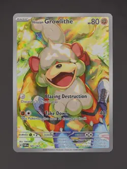Hisuian Growlithe 181/167 Illustration Rare NM Twilight Masquerade Pokemon TCG - Image 1