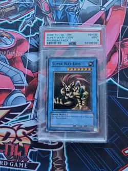 2008 YuGiOh Premium Pack 2 Super War-Lion Rare #EN001 PSA 9 - Image 1
