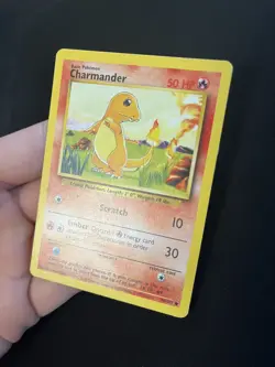 Charmander 46/102 EXC Pokemon Card Base Set Non Holo WOTC Vintage 1999 Unlimited - Image 2