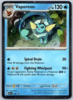 Vaporeon - (Cosmos Holo) Holo Promo SV: Scarlet & Violet Promo Cards 168 NM - Image 1