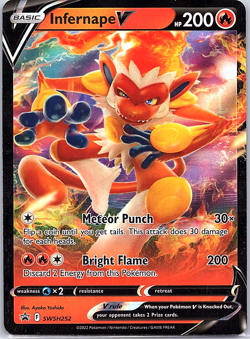 Infernape V SWSH252 SWSH: Sword & Shield Promo Cards Holo - Image 1
