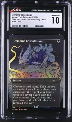 DEMONIC CONSULTATION Secret Lair Foil Rare CGC 10 MTG [Nostalgium] - Image 1