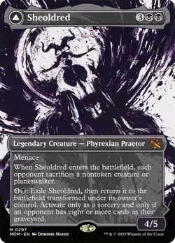 2023 MTG Magic March of the Machine 0297 Sheoldred/The True Scriptures - Image 1