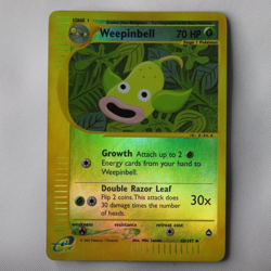 Weepinbell 65/147 Aquapolis Reverse Holo - e-series LP Pokemon Card - HD Photos - Image 1