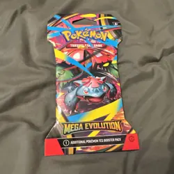 Pokemon TCG Mega Evolution Sleeved Booster Pack Single, Mega Venusaur Artwork - Image 1