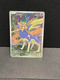Zacian 100/094 Illustration Rare Pokemon Phantasmal Flames MEGA EVOLUTION - Image 1