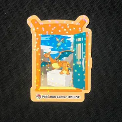 S1858 Charizard Holo Japanese Pokemon Center Prize Award Holo Sticker - Image 1