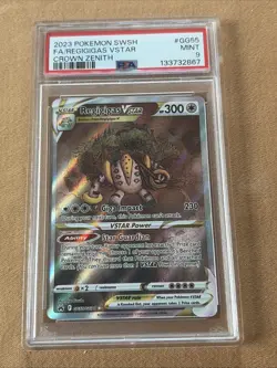 2023 POKEMON SWORD & SHIELD CROWN ZENITH #GG55 FA/REGIGIGAS VSTAR PSA 9 Mint - Image 1