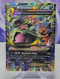 Pokemon XY Ancient Origins M Tyranitar EX 43/98 Ultra Rare Holo Foil TCG Card - Image 1