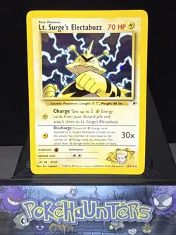Pokemon Card Lt. Surge's Electabuzz 6/132 Gym Heroes Set SWIRL Near Mint - Image 1