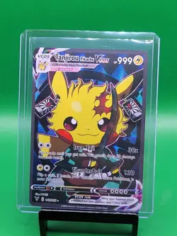 Pikachu X Tanjiro - Demon Slayer - Pokemon Cosplay Card Holo - Image 1
