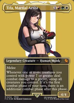 MTG - Tifa, Martial Artist - Fanart Surge Foil Final Fantasy - EDH / Playtest - Image 1