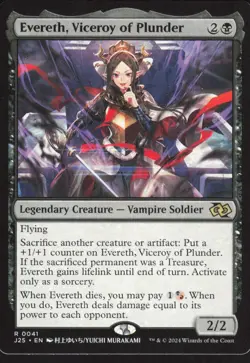Evereth, Viceroy of Plunder (Anime) 41 Foundations Jumpstart MTG Magic J25 Rare - Image 1