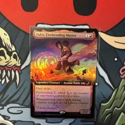 Zuko, Firebending Master - FOIL EXTENDED ART #200- Avatar: Eternal - NM MTG - Image 1