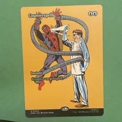 Counterspell (Borderless) Marvel Universe MTG Magic Misprint Crimped Error - Image 1
