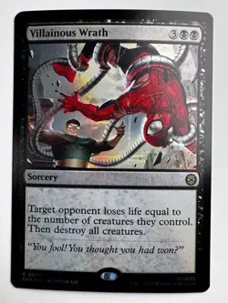 Villainous Wrath #74 - MTG Marvel’s Spider-Man - Foil Rare Destroy All Creatures - Image 1
