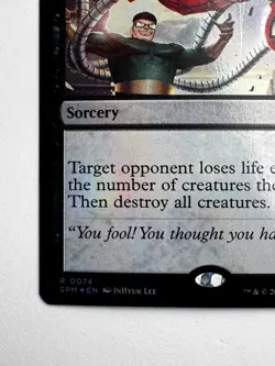 Villainous Wrath #74 - MTG Marvel’s Spider-Man - Foil Rare Destroy All Creatures - Image 2