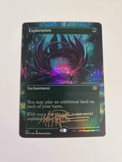EXPLORATION Borderless Foil Mark Poole ARTIST SIGNED Auto MTG Double Masters 2XM - Image 1