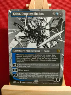 Kaito, Dancing Shadow (Borderless)- Phyrexia: All Will be - NM (see pics) MTG - Image 1