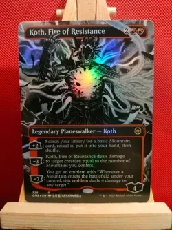 Koth, Fire of Resistance FOIL (Borderless)- Phyrexia - NM (see pics) MTG - Image 1