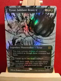 Tyvar, Jubilant Brawler FOIL (Borderless)- Phyrexia - NM (see pics) MTG - Image 1
