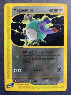 Magnemite 052/147 Uncommon Aquapolis - Regular Lightly Played 2002 Pokemon - Image 1