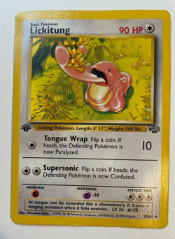 Rare Lickitung Pokemon TCG Jungle 38/64 Regular 1st Edition Uncommon - LP - Image 1