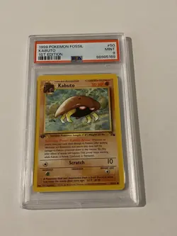 Kabuto [1st Edition] #50 Pokemon Fossil PSA 9 - Image 1
