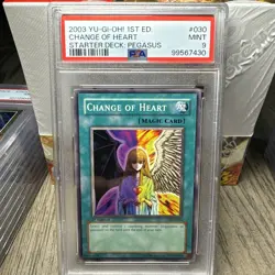 2003 Yu-Gi-Oh! 1st Edition Change Of Heart Starter Deck : Pegasus #030 PSA9 - Image 1