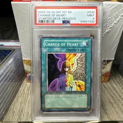 2003 Yu-Gi-Oh! 1st Edition Change Of Heart Starter Deck : Pegasus #030 PSA9 - Image 2