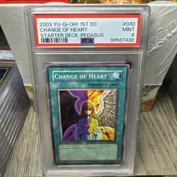 2003 Yu-Gi-Oh! 1st Edition Change Of Heart Starter Deck : Pegasus #030 PSA9 - Image 3
