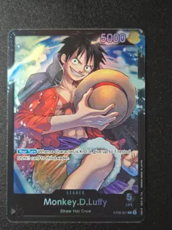 Monkey.D.Luffy (ST08-001) Mint Condition Foil One Piece Leader Card - Image 3