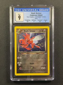 Pokemon Cards CGC 9 Mint Dark Scizor Neo Destiny Holo Unlimited 2002 9/105 - Image 1