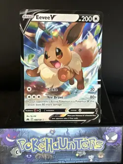 Pokemon Card Eevee V 108/159 Crown Zenith Half Art Holo Ultra Rare NM - Image 1
