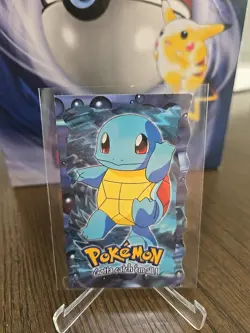 Pokemon TCG Topps Trading Cards Squirtle 7/12 Diecut Blue Label - Image 1