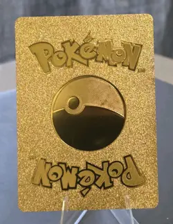 Pokemon Pikachu V 785hp Gold Foil Fan Art Collector Card TCG - Image 2