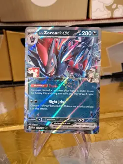 N's Zoroark Ex Pokemon Prize Pack Series 7 Promo Pokemon Card NM/LP Stamp - Image 1