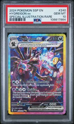 PSA 10 Hydreigon ex 240/191 Surging Sparks SIR Special Illustration Rare Pokemon - Image 1