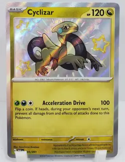 Pokemon Cyclizar 195/091 Paldean Fates Shiny Rare NM/M Unplayed Pack Fresh - Image 1