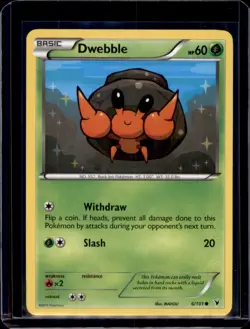 Dwebble Noble Victories Pokemon 6/101 Common NM+ - Image 1