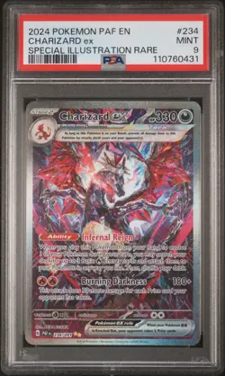 2024 POKEMON PAF EN-PALDEAN FATES SPECIAL ILLUSTRATION RARE CHARIZARD EX PSA 9 - Image 1
