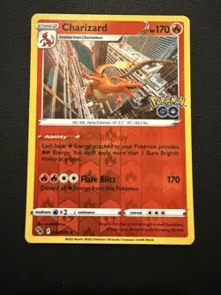 Charizard Holo Rare Pokemon GO 010/078 NM - Image 1